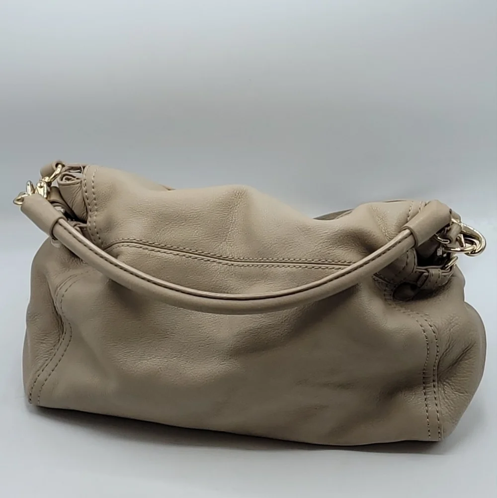 Kate Spade Boerum Place Devin Pebbled‎ Beige Leather Satchel Crossbody Bag